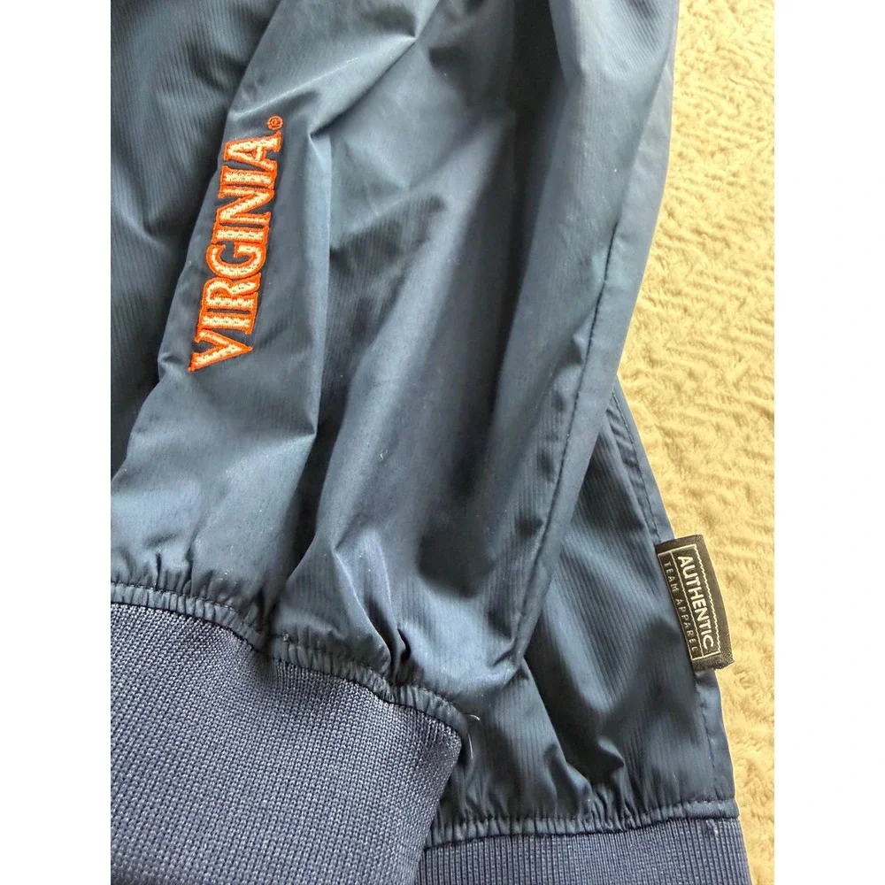 Nike Team UVA Virginia Cavaliers Clima-FIT Windbreaker Jacket Navy Orange Mens M